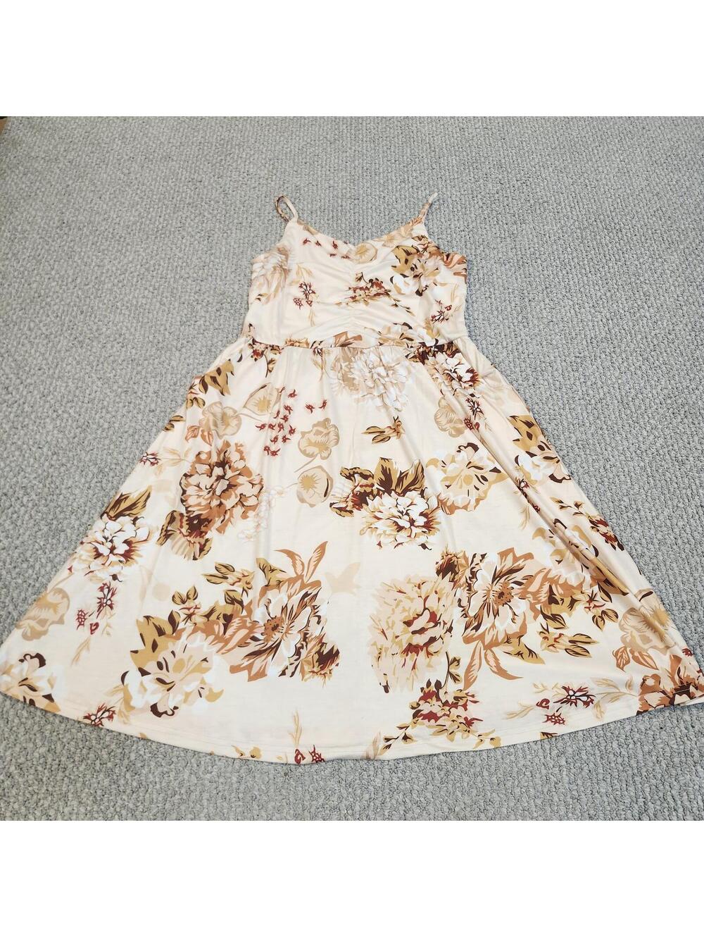 Yathon Floral Print Sleeveless Dress Size Large NWT